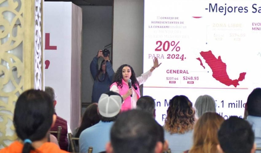 En Valle Hermoso, Olga Sosa habla sobre el impulso al empleo y la transformación laboral