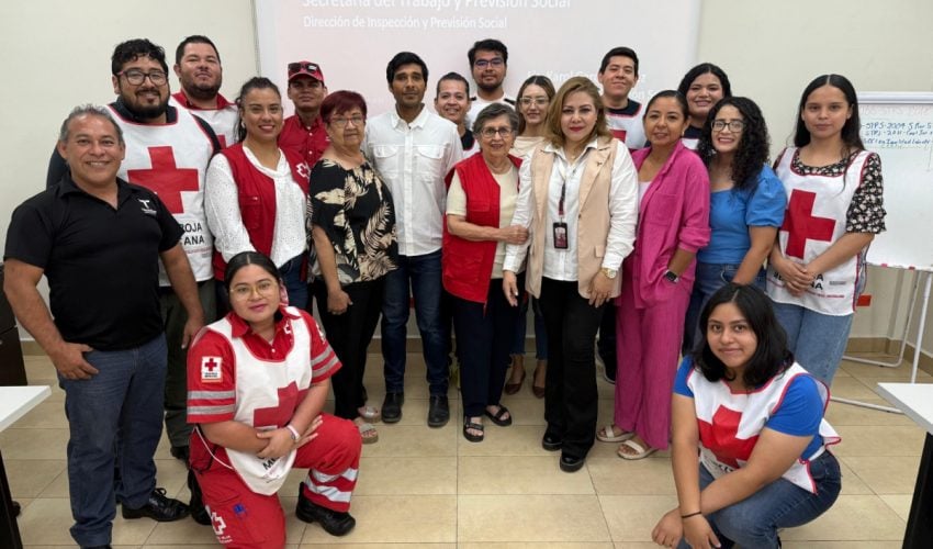 Capacita Secretaría del Trabajo al personal de Cruz Roja en prevención de riesgos psicosociales