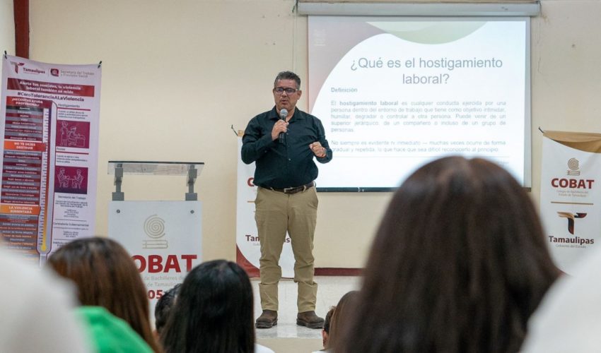 Fortalece STPS cultura de prevención contra el acoso y hostigamiento en el COBAT