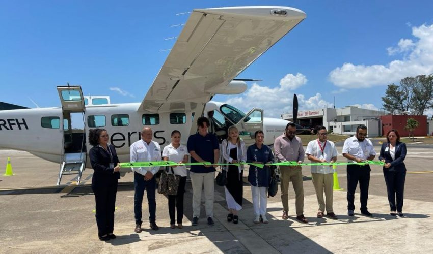 Inaugura secretario de Turismo nueva ruta aérea Reynosa-Tampico-Veracruz