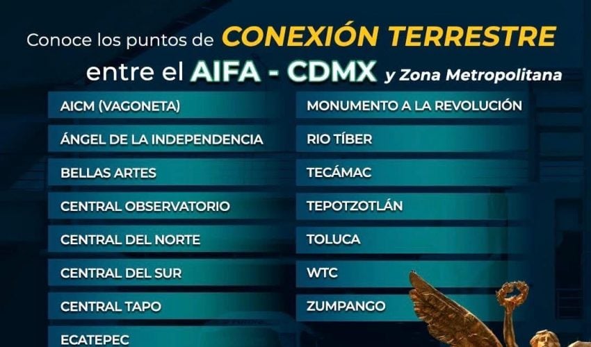 Fortalece Tamaulipas su conectividad y promoción turística desde el AIFA