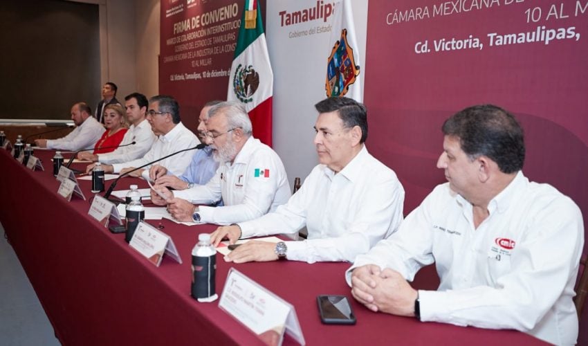 Acuerdan Gobierno de Tamaulipas y constructores eficientar obras