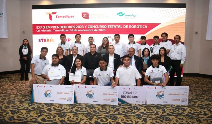 Destaca el ingenio de estudiantes en “Expo Emprendedores y Concurso de Robótica 2023” CONALEP Tamaulipas