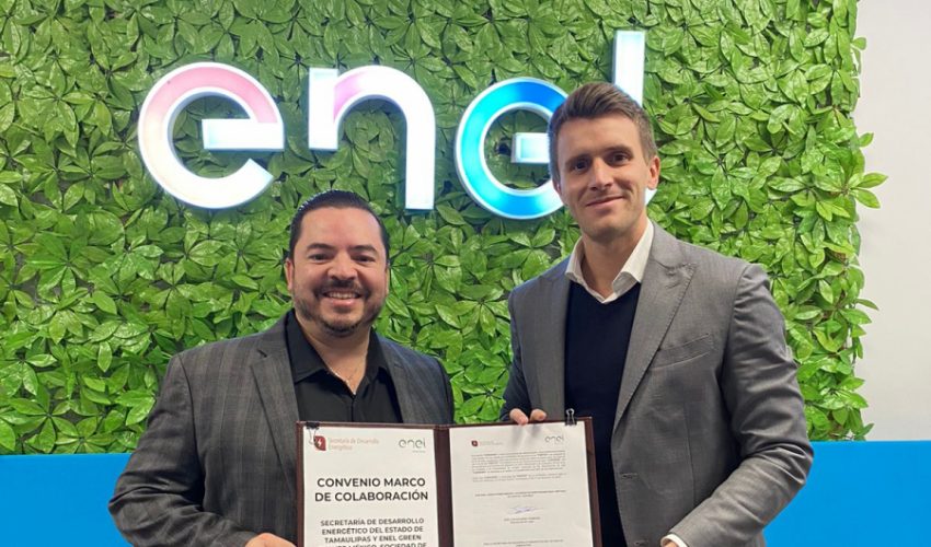 Firman convenio SEDENER y Enel México para impulsar sostenibilidad en sector eléctrico y transportista en Tamaulipas