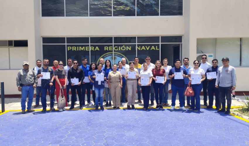 Capacitan a personal de la SEDUMA y PAUT para enfrentar derrames de hidrocarburos en zonas marinas