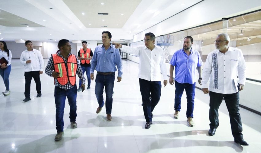 Supervisa Américo rehabilitación del Centro de Convenciones de Matamoros; será sede del CONACES 2024