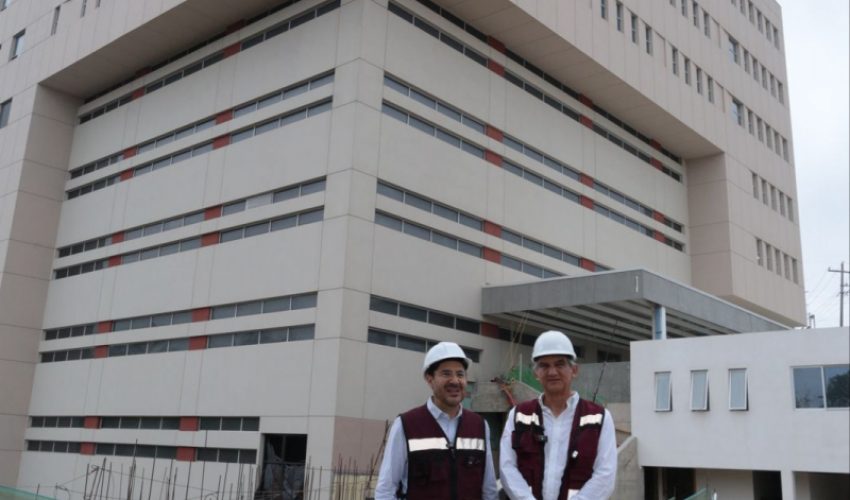 Constatan Américo Villarreal y Martí Batres obra del nuevo hospital del ISSSTE en Tampico