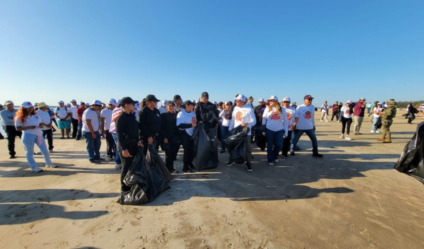Participa Guardia Estatal en “Limpiazo Playa Tesoro Altamira”