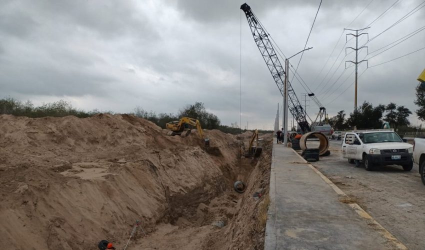 Construcción de colector sanitario transforma infraestructura urbana en Reynosa