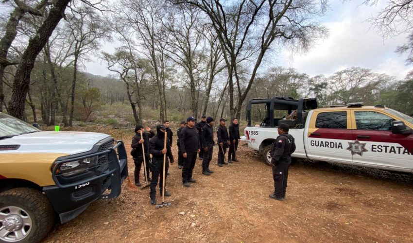 A través del Plan Tamaulipas se suma Guardia Estatal al combate del incendio forestal en la Biósfera El Cielo