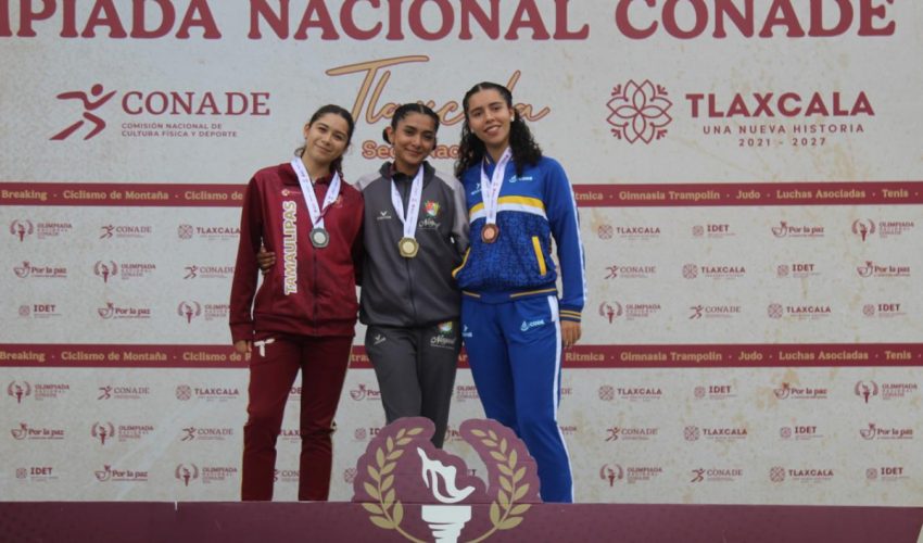Tres medallas más para Tamaulipas en atletismo de Olimpiada Nacional