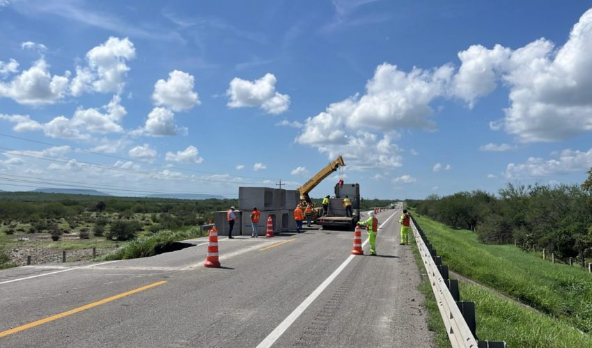 Estima Gobierno del Estado 40 MDP para reparar carreteras dañadas por lluvias