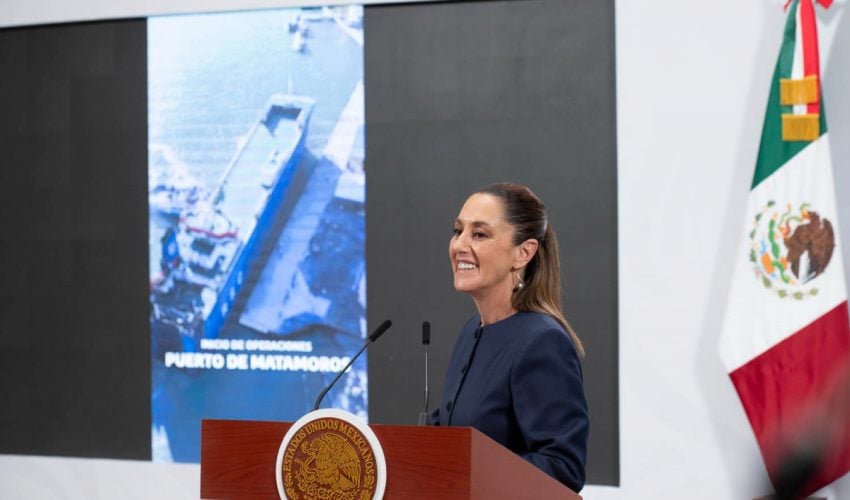 Reconoce presidenta trabajo de Américo para construir el Puerto del Norte