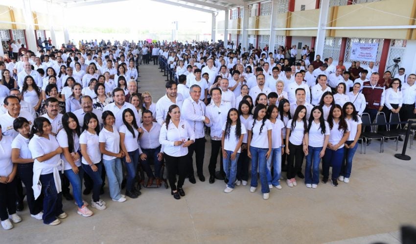 Apoyos sin precedentes en educación recibe Tamaulipas, destacan Américo Villarreal y Mario Delgado