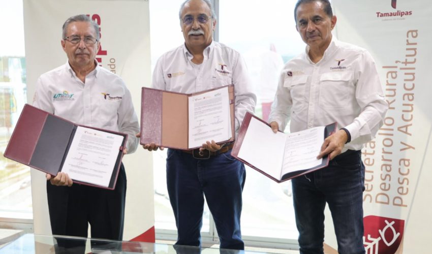 Firman convenio para impulsar el desarrollo del sector pesquero y acuícola en Tamaulipas