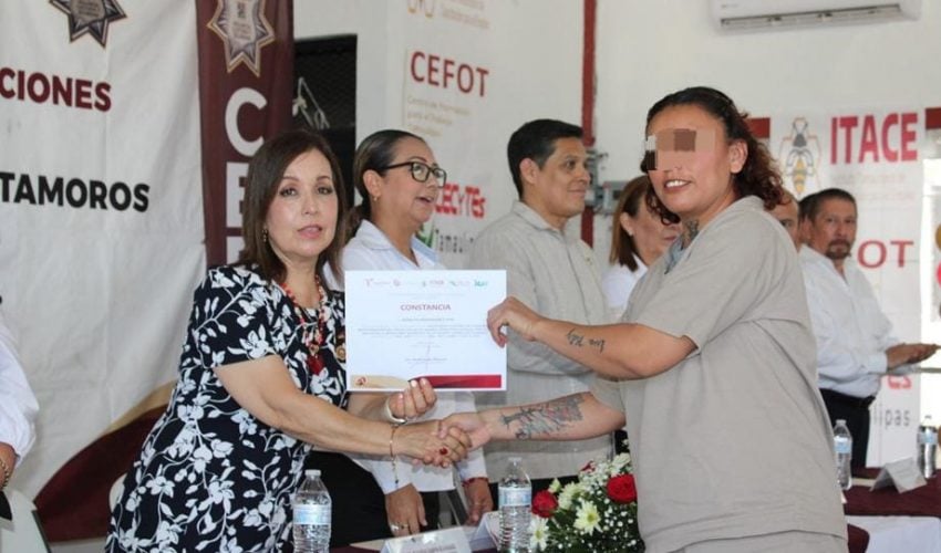 Entregan más de 600 constancias de capacitación laboral a PPLs del CEDES Matamoros