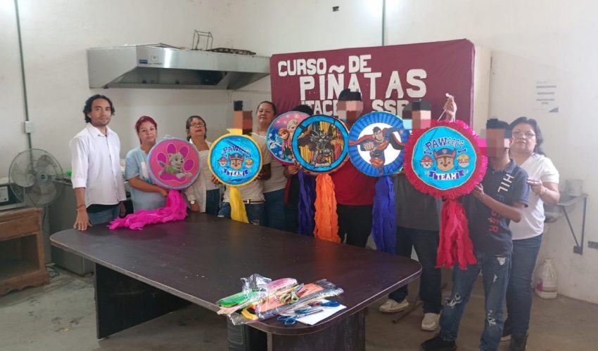 Impulsa DEMA reinserción social a través de capacitación laboral con taller de piñatas