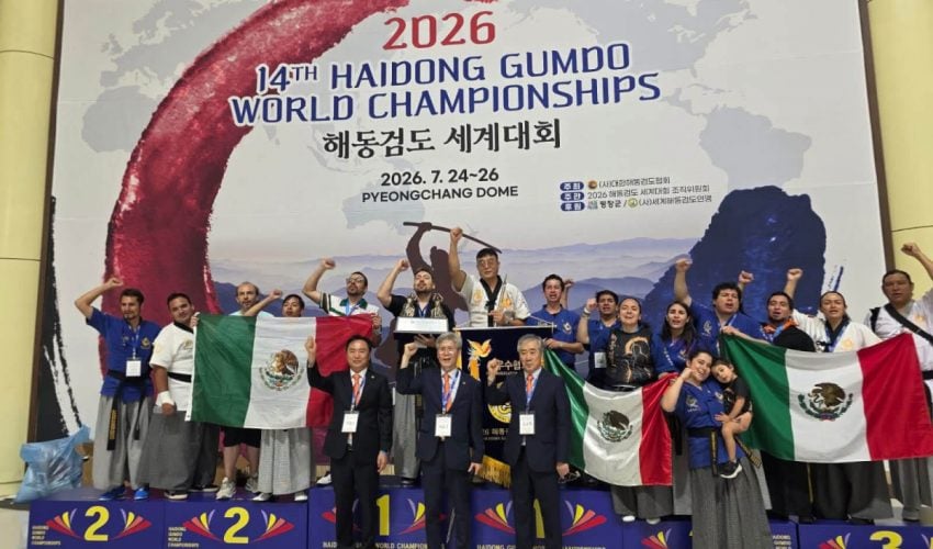 Ocho tamaulipecos hacen historia con México en Corea del Sur; conquistan el primer título mundial de Haidong Gumdo